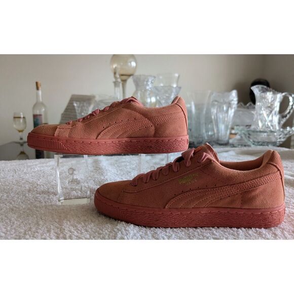 PUMA Women’s Suede Classic Mono Sneakers – Peach / Coral Pink  Sz 7 - Picture 4 of 9